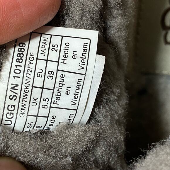 UGG Alasdair Waterproof Wedge Ankle Boots Women's Size 8 Brown Leather Lace Up - Picture 9 of 10